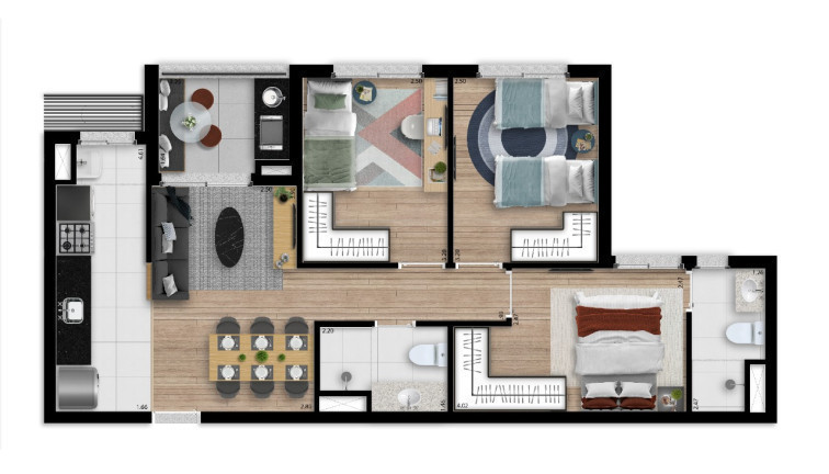 Imagem Apartamento com 2 Quartos à Venda, 50 m²em Centro Cívico - Mogi das Cruzes