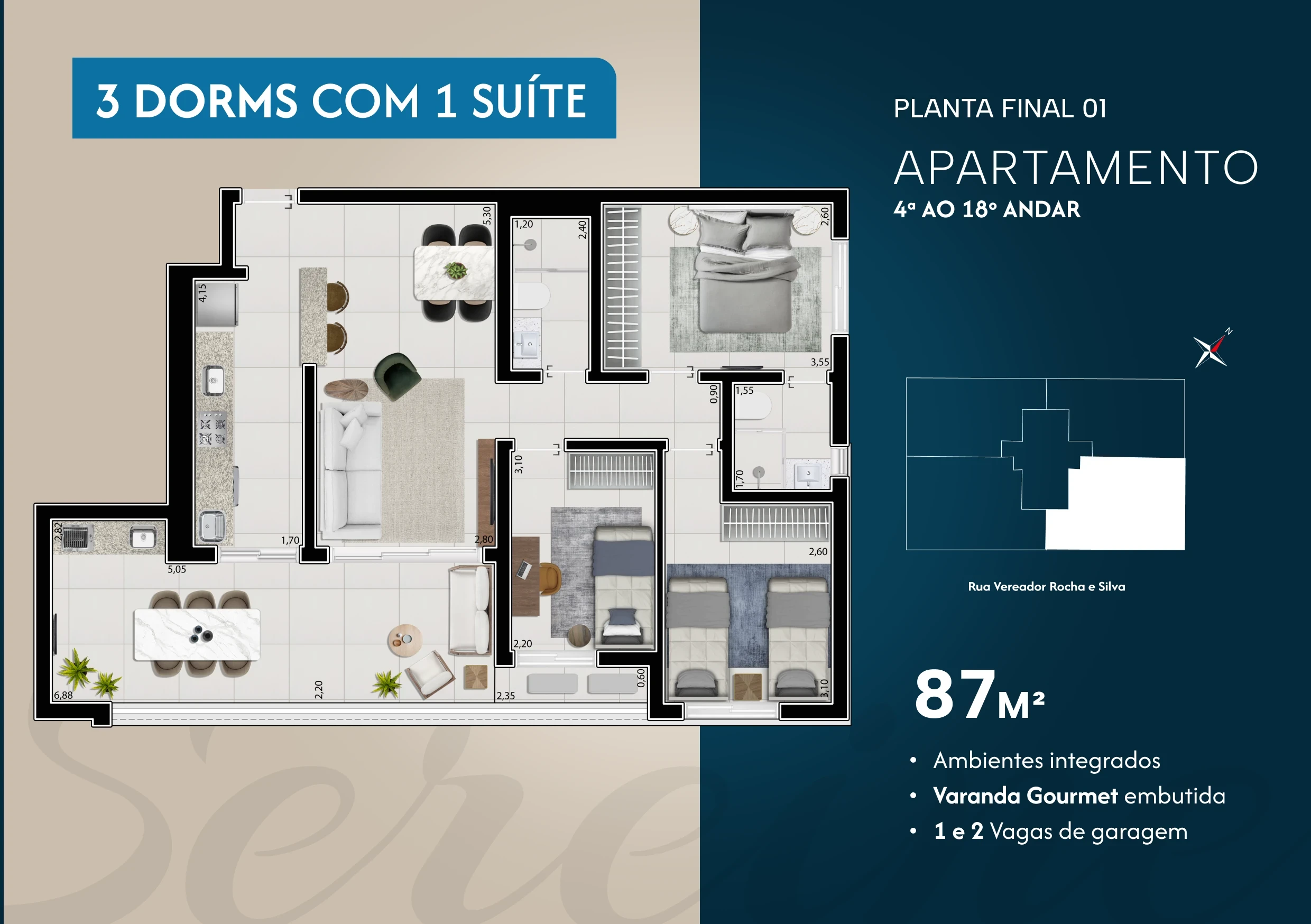 Imagem Apartamento com 2 Quartos à Venda, 75 m² em Ponta da Praia - Santos