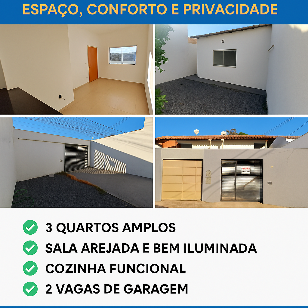 Casa com 3 Quartos à Venda, 80 m² em São Pedro - Esmeraldas