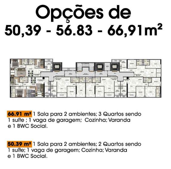 Imagem Apartamento com 3 Quartos à Venda, 65 m² em Casa Amarela - Recife