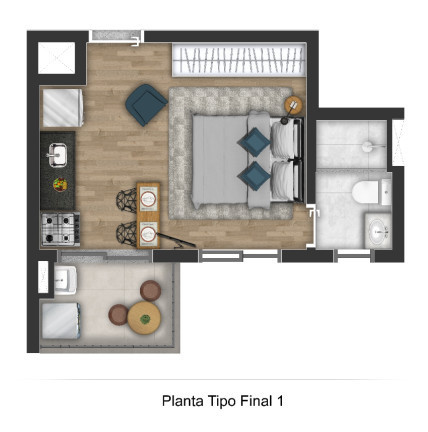 Imagem Studio com 2 Quartos à Venda, 38 m² em Centro - Osasco