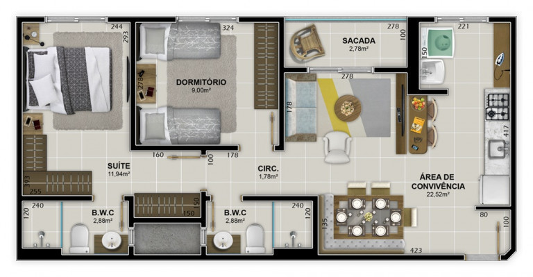 Imagem Apartamento com 3 Quartos à Venda,  em Centro - Criciúma