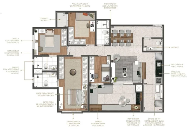 Imagem Apartamento com 4 Quartos à Venda, 108 m²em Santo Amaro - São Paulo