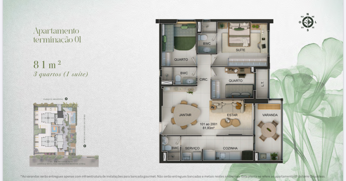 Imagem Edifício Residencial com 2 Quartos à Venda, 59 metros em Cruz das Almas - Maceió