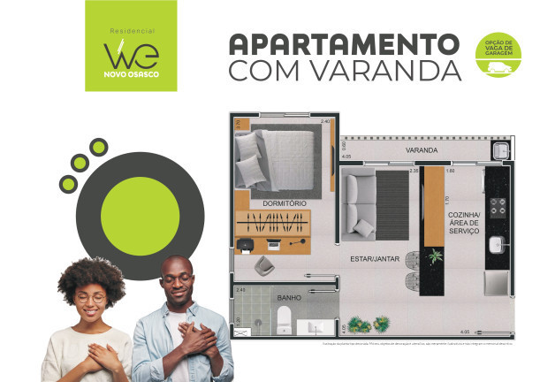 Imagem Apartamento com 1 Quarto à Venda, 33 m² em Novo Osasco - Osasco