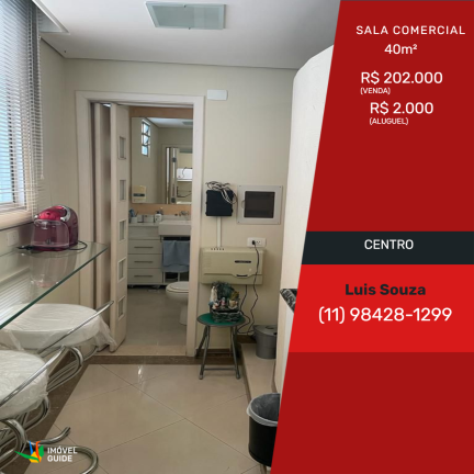 Sala Comercial à Venda ou Locação,  em Centro - São Caetano do Sul