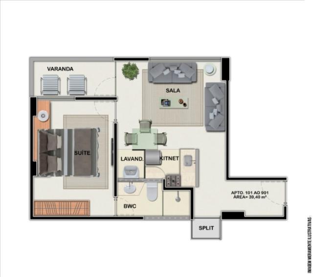 Imagem Flat com 1 Quarto à Venda, 39 m²em Madalena - Recife
