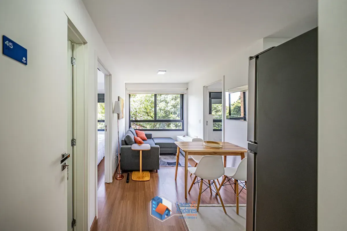 Foto do imóvel Apartamento para venda em Indianópolis com 2 quartos, sendo 1 suíte, 38m² em Alameda Iraé