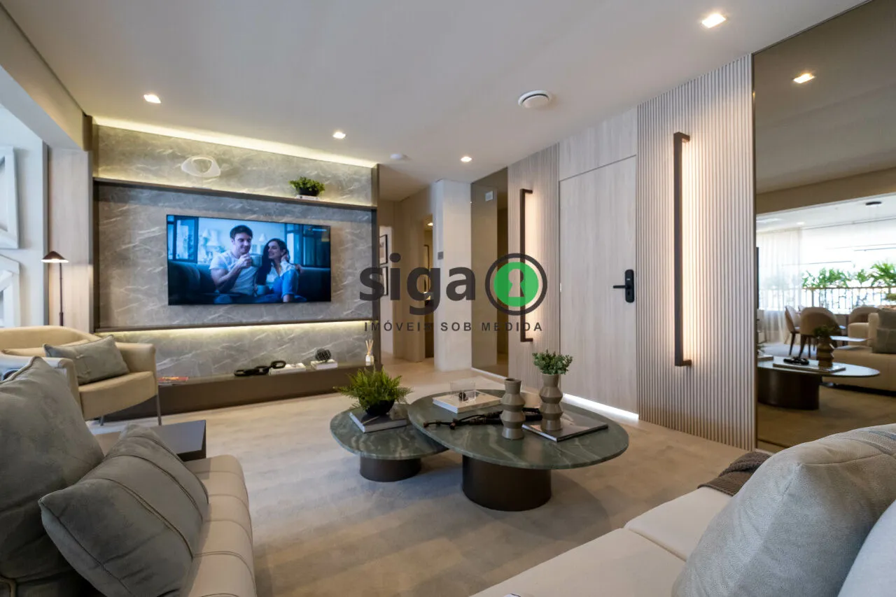 Imagem Apartamento à venda em Moema com 123 m², 3 suítes e 2 vagas DEMARCADAS ao lado do metrô