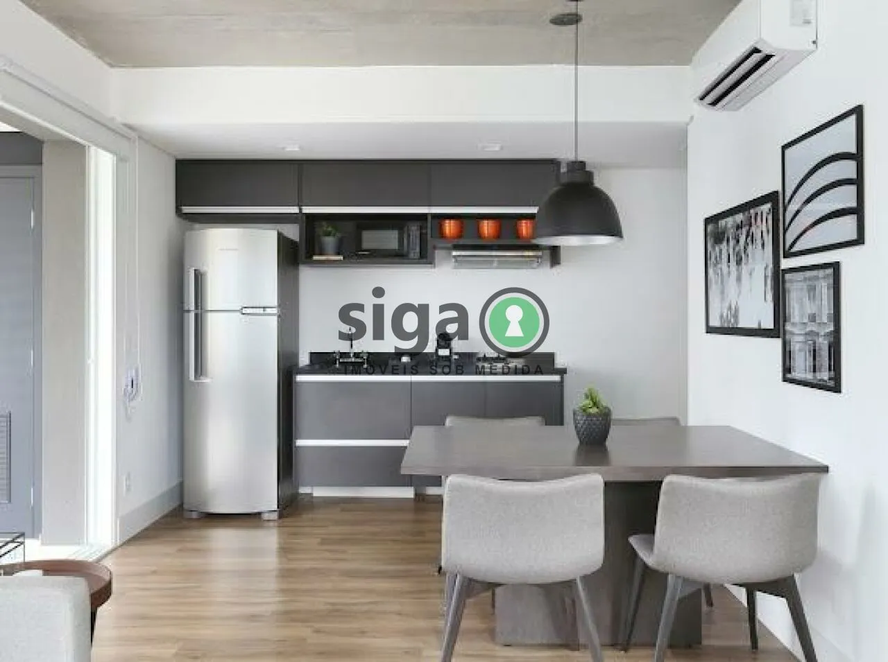Imagem Studio com 64m², no Brooklin, com 1 quarto, 2 banheiros e 1 vaga, Mobiliado para Venda