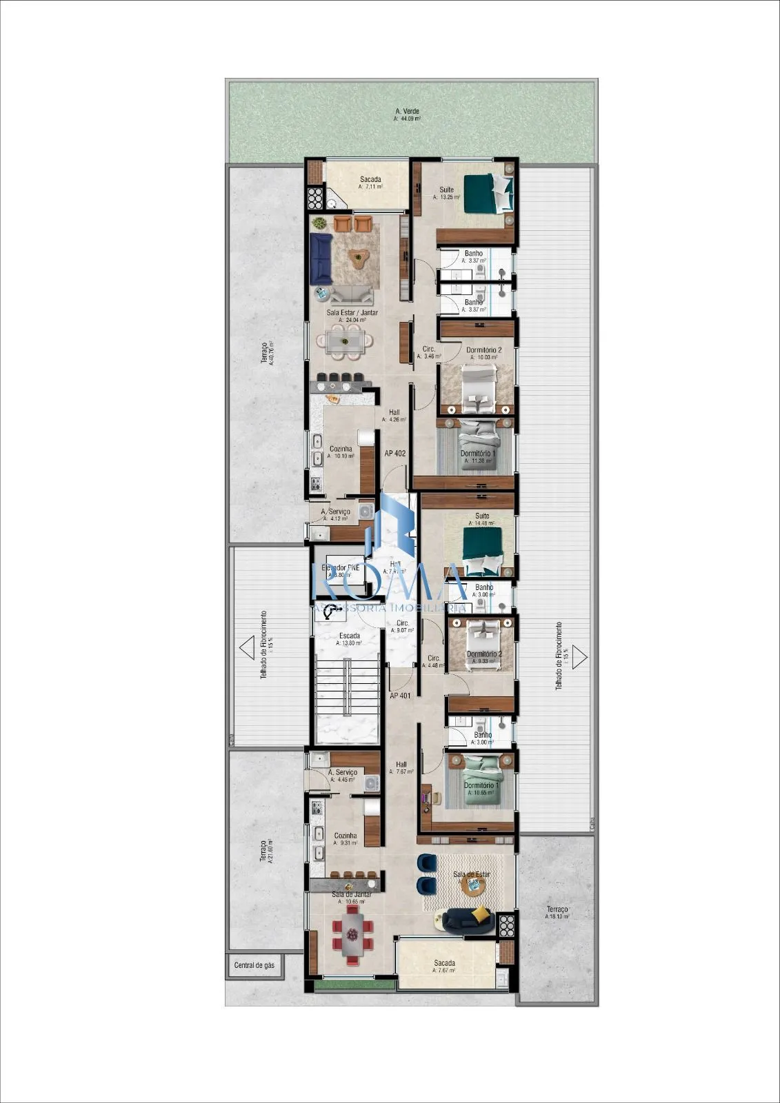 Imagem Apartamento 3 dormitórios à venda Centro Santa Maria/RS