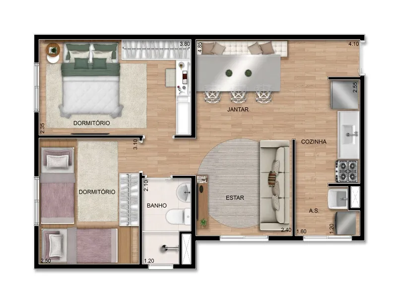 Imagem Condomínio América Mbigucci, apartamento com 2 quartos em São Bernardo do Campo