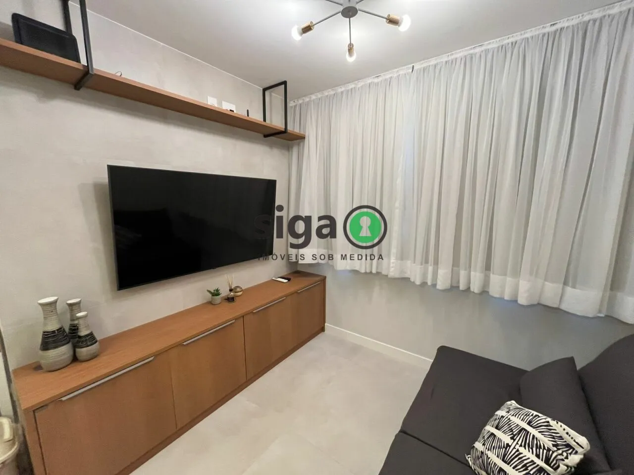 Foto do imóvel Apartamento 48m² mobiliado, 2 quartos á venda, localizado na Chácara Santo Antônio/SP
