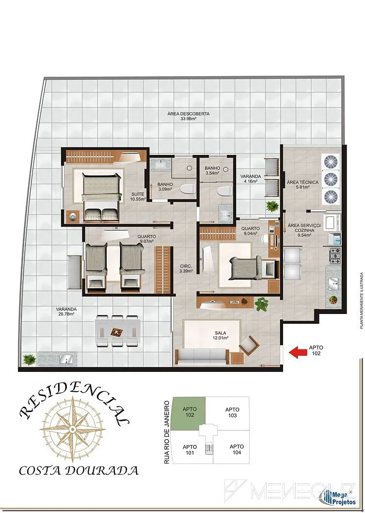 Imagem Empreendimento em fase de acabamento, com lazer completo na cobertura, com apartamentos 3 e 2 quartos a venda em até 72 meses