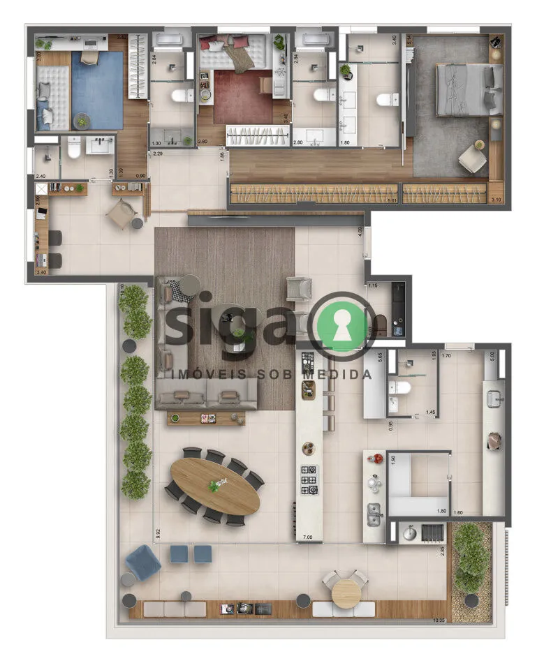 Imagem Apartamento em Perdizes de 220m² com arquitetura autoral e luxo absoluto
