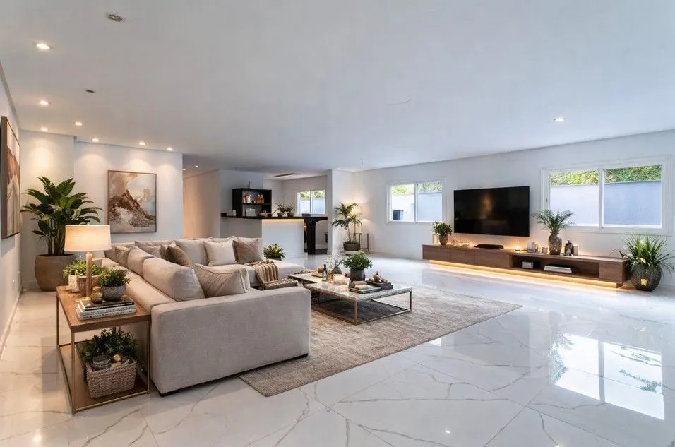 Imagem Casa em condomínio no Terra Ville .Esta casa de alto padrão, dispõe de 4 suítes