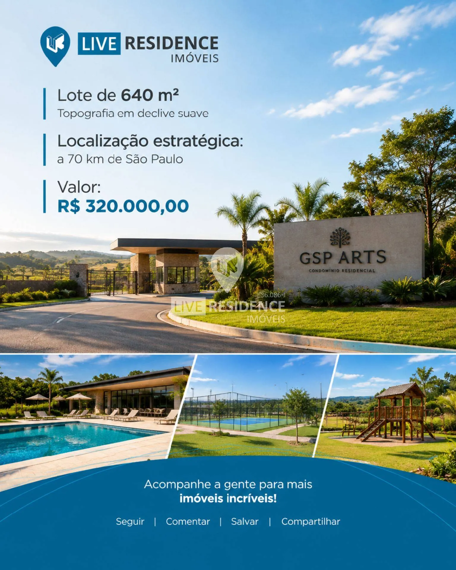 Imagem TERRENO COM VISTA PANORÂMICA NO GSP ARTS - ITATIBA/SP