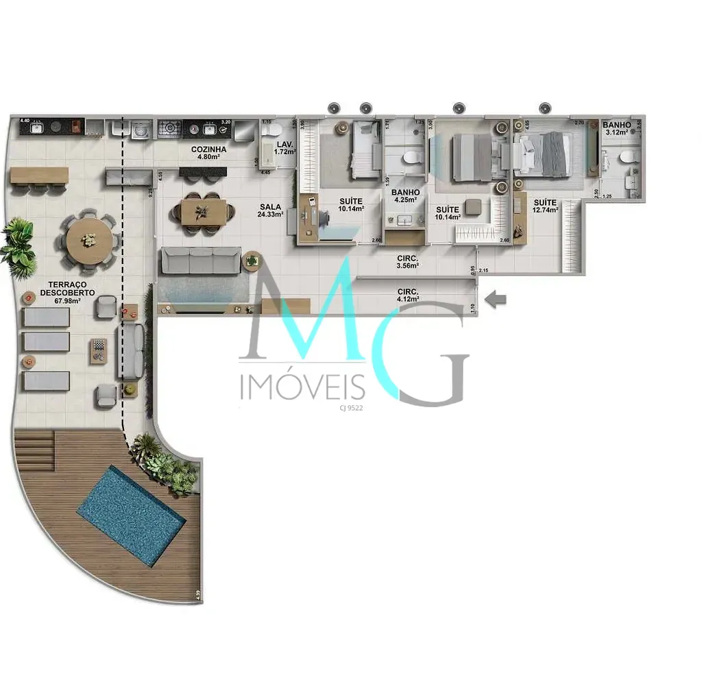 Imagem Apartamento à venda 3 Quartos 3 Suites 2 Vagas 98.35M² Recreio dos Bandeirantes Rio de Janeiro - RJ | Ondara
