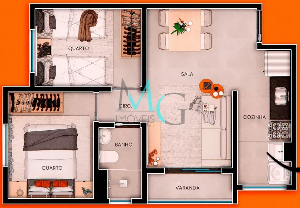 Imagem Apartamento à venda 2 Quartos 1 Vaga 42.63M² Rocha Rio de Janeiro - RJ