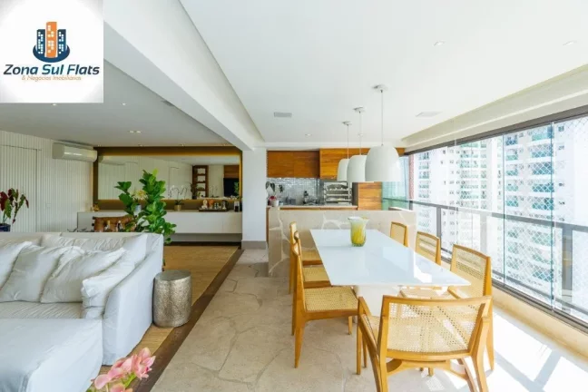 Imagem Apartamento Alto Padrão à Venda em Santo Amaro Com 3 Suítes, 4 Vagas - Varanda Gourmet