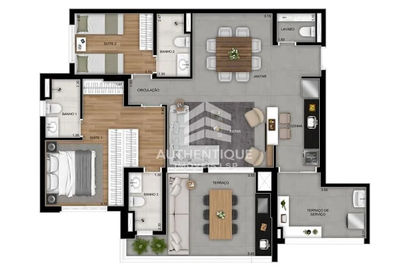 Imagem EXCLUSIVE TATUAPE - Apartamento novo nunca habitado no bairro Tatuapé à venda