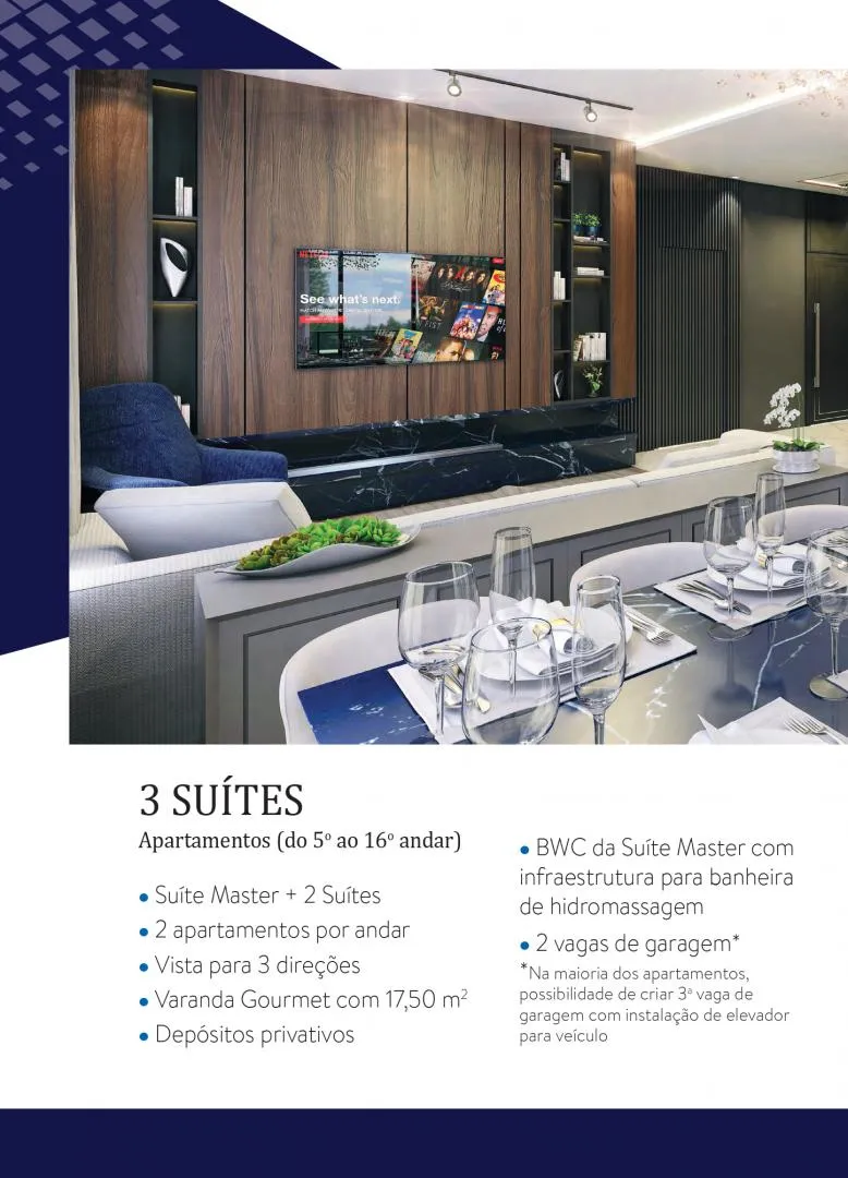 Imagem Lançamento: Apartamento no EDIFÍCIO LONDON RESIDENCE no Bairro Coqueiral em Cascavel - 178.63m² com portaria 24h