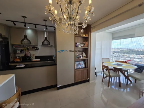 Imagem Lindo Apartamento para Venda, com 3 dormitórios, 1 Suíte, 2 vagas, Varanda Gourmet, 75m², Vila Apiaí, Santo André
