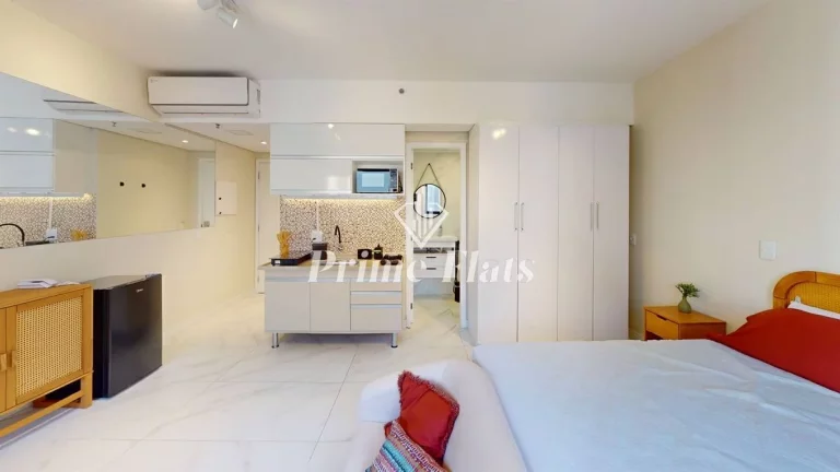 Imagem Flat disponível para locação no Hotel Slaviero Essential São Paulo Moema, com 26m², 1 dormitório e 1 vaga