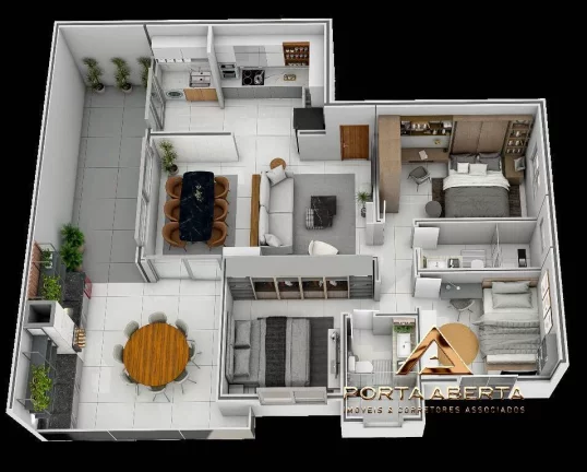 Imagem Apto 3 Quartos, sendo 1 Suite - Imbaubas - COD 681