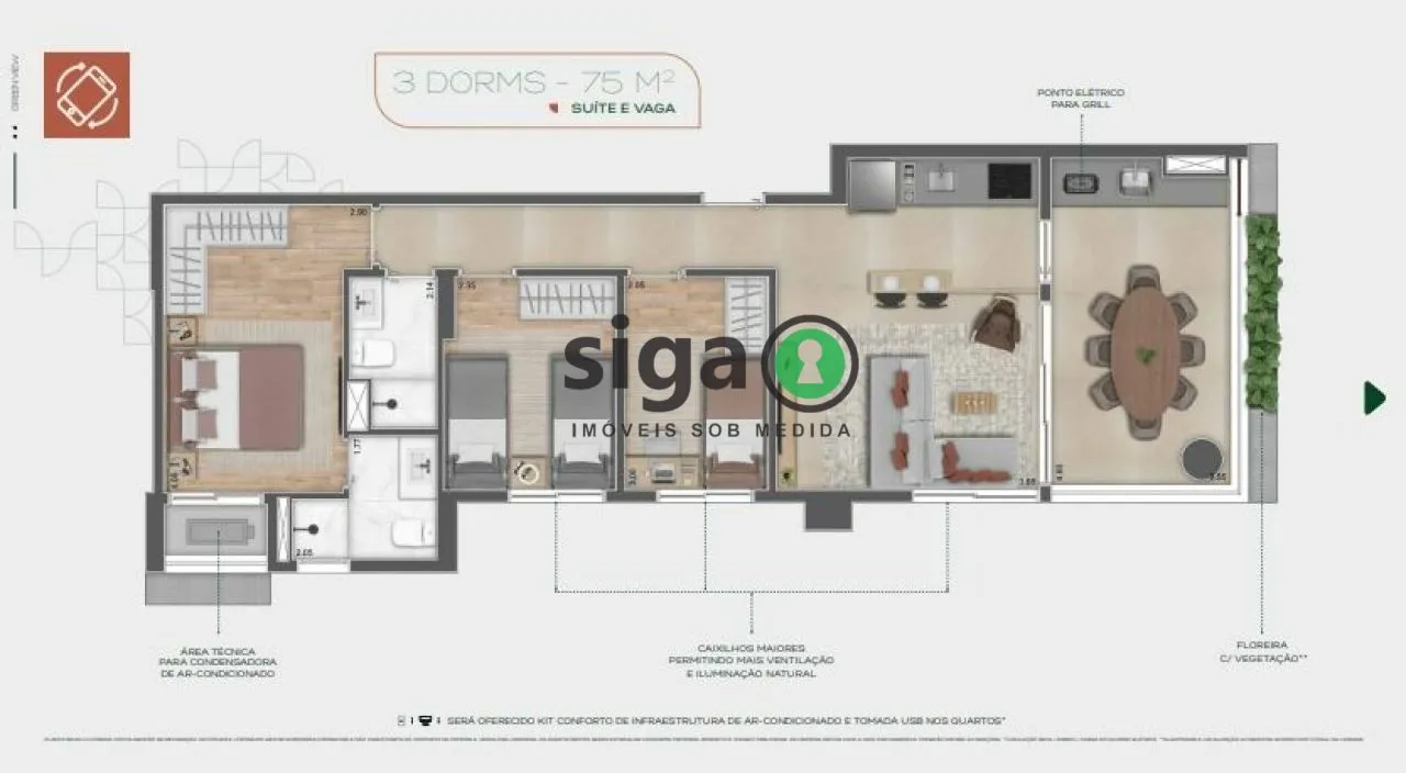 Imagem Apartamento para venda no Brooklin, São Paulo - SP