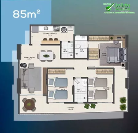 Imagem Apartamento na parquelândia, 3 quartos, nascente, lazer, 2 vagas