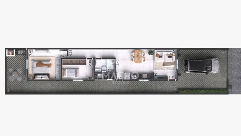 Imagem Geminado Térreo | Ribeirão Cavalo | 2 quartos | 59m²