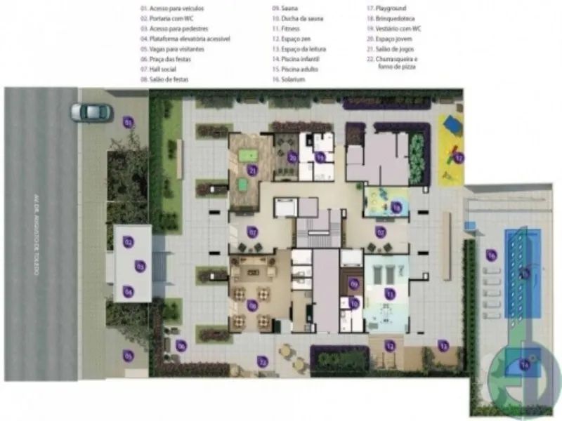 Imagem Apartamento à venda no Condomínio Varandas Santa Paula em São Caetano do Sul-SP: 2 quartos, 1 suíte, 2 banheiros, 1 vaga, 71m².