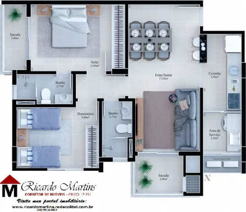 Imagem Apartamento com 2 Quartos à Venda, 70 m² em Michel - Criciúma