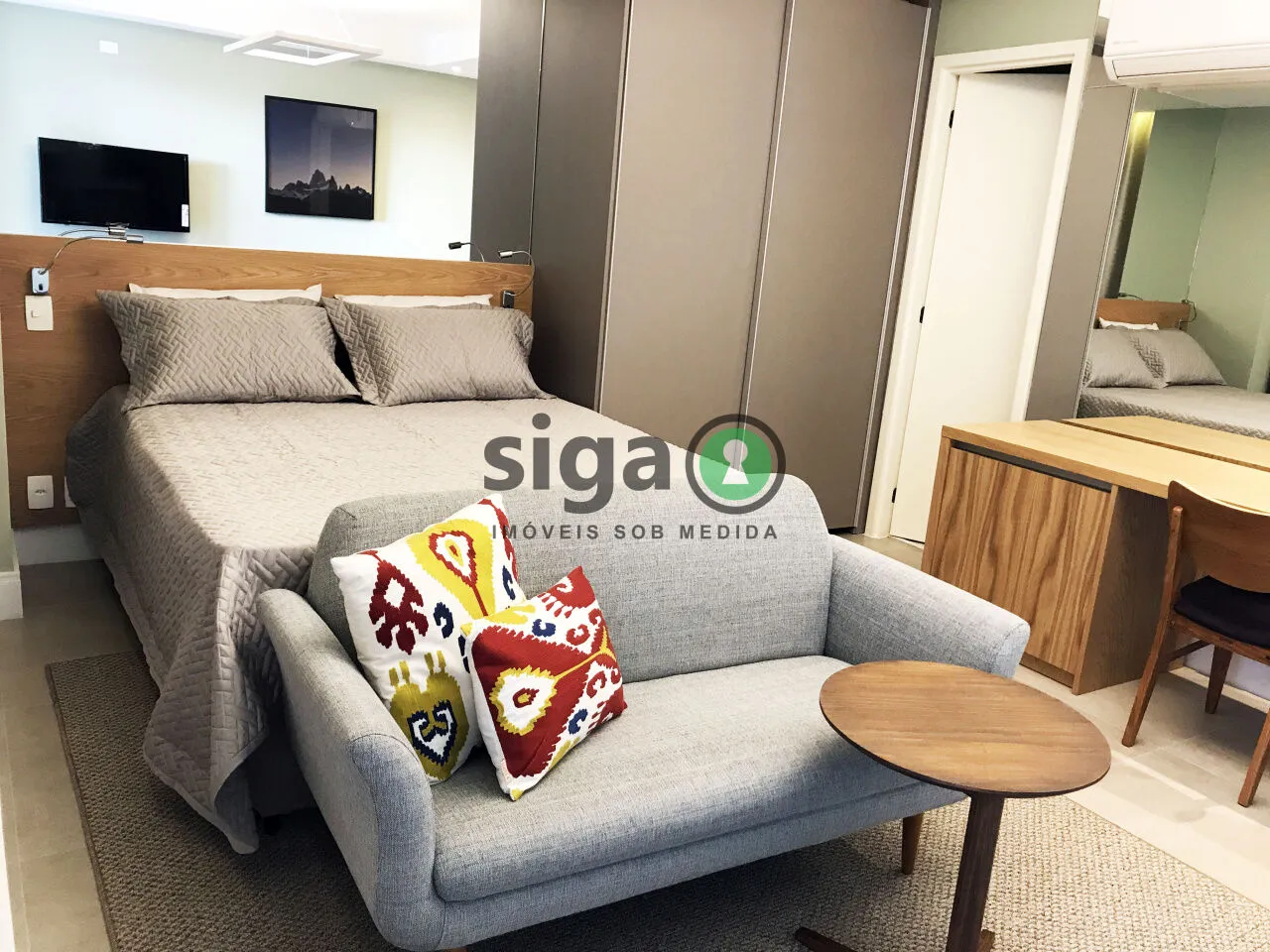 Imagem Apartamento 1 quarto, 1 vaga de garagem, 43m², para locação Brooklin - São Paulo/SP