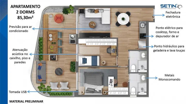 Imagem Apartamento com 2 Quartos à Venda, 63 m² em República - São Paulo