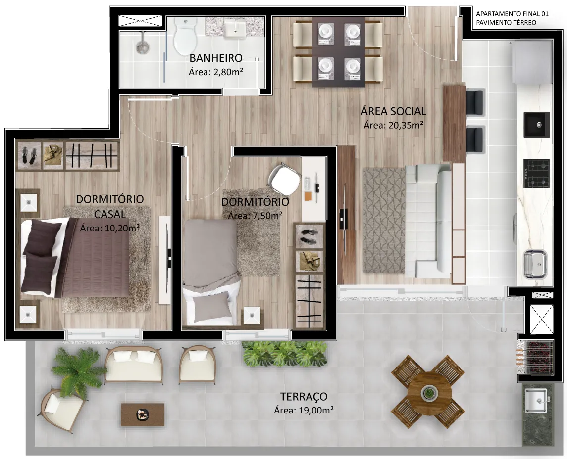 Imagem Apartamento 2 quartos para venda no bairro De Lazzer em Caxias do Sul