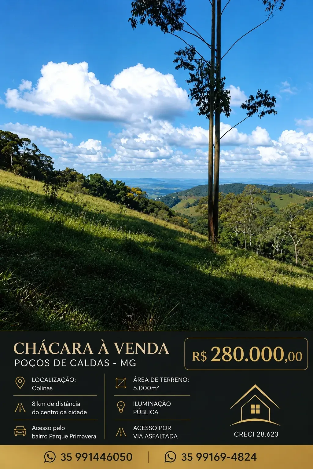 Chácara à Venda, 5.000 m² em zona rural - Poços de Caldas