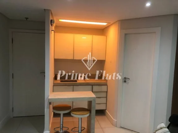 Imagem Flat disponível para locação no Transamérica Prime International Plaza no Jardim Paulista, com 45m², 1 dormitório e 1 vaga