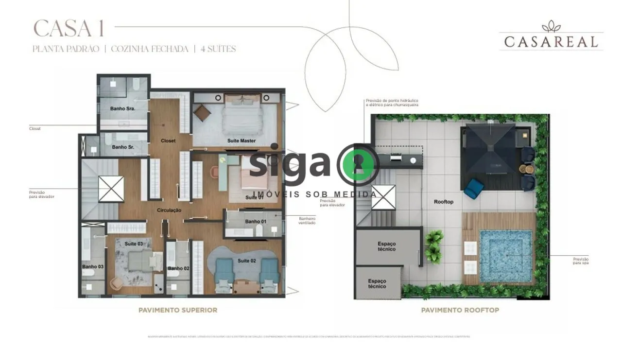 Imagem Casa em condomínio para venda no Real Parque 04 suítes, São Paulo - SP