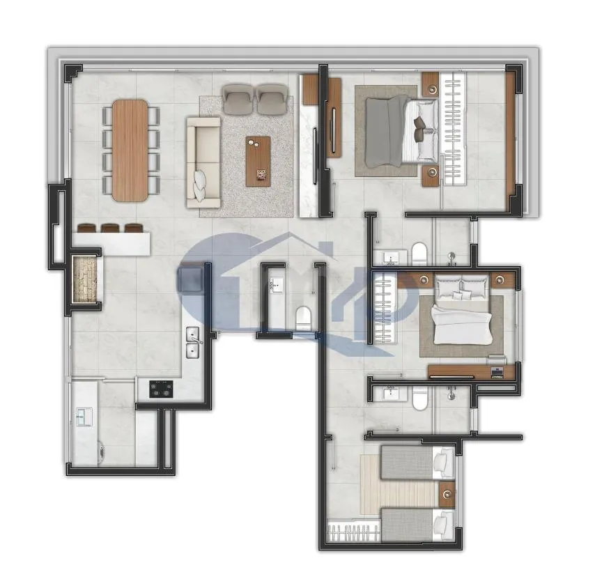 Imagem Apartamento á venda com 3 dormitórios na Praia Grande em Torres/RS