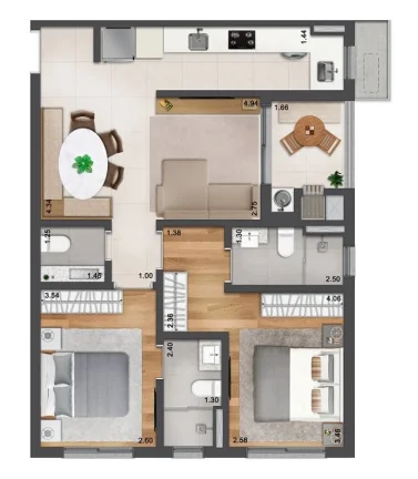 Imagem Apartamento 2 Dormitórios para venda em Florianópolis - SC