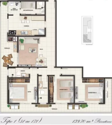 Imagem EXCELENTE APARTAMENTO NO FORTE 3 DORMITÓRIOS 1 SUÍTE!!!
