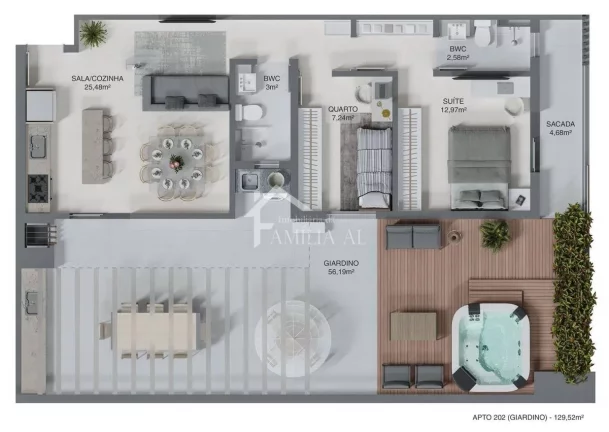 Imagem APARTAMENTO GIARDINO – RESIDENCIAL HAIA NO COSTA E SILVA