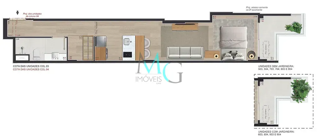 Imagem Studio à venda 1 Quarto 36.5M² Ipanema Rio de Janeiro - RJ | Be in Rio Nascimento Silva 387