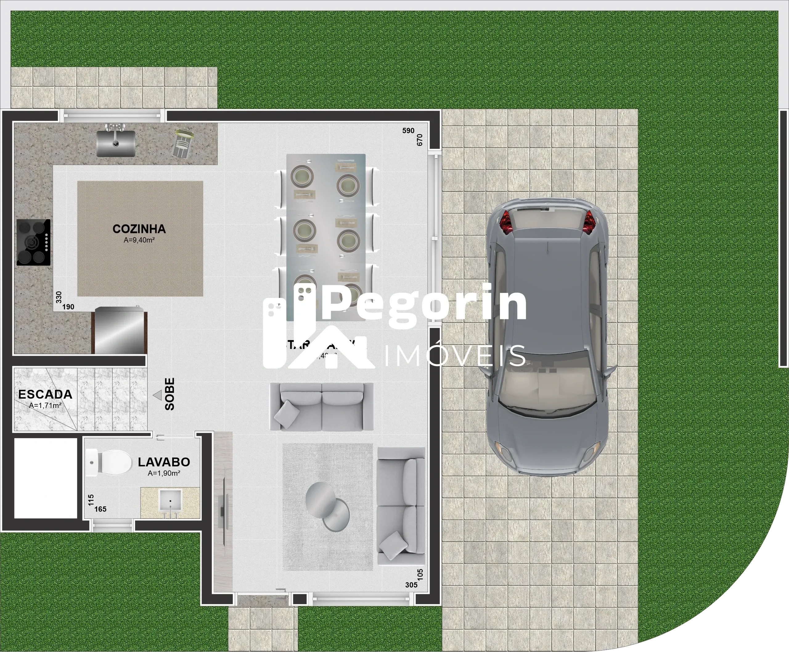 Imagem SOBRADO 03 QUARTOS 116M²