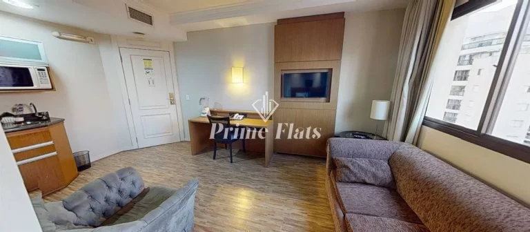 Imagem Flat disponível para venda no The World Executive Flat na Vila Olímpia, com 30m², 1 dormitório e 1 vaga de garagem