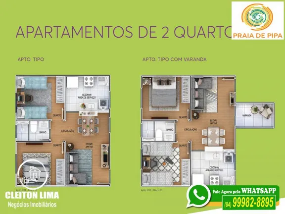 Imagem Apartamento com 2 Quartos à Venda, 42 m² em Nova Parnamirim - Parnamirim