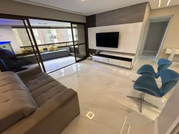 Imagem Apartamento alto luxo com três suítes amplo living vista mar a venda na Colina A em Patamares