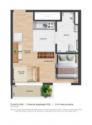 Imagem Apartamento com 1 Quarto à Venda, 31 m² em Butantã - São Paulo